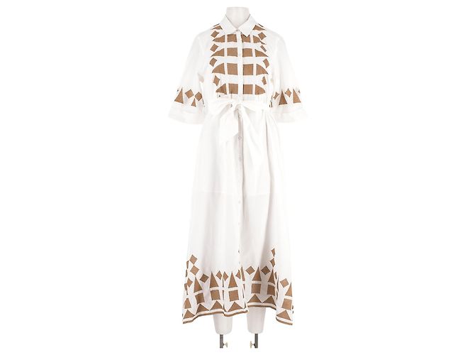 Autre Marque Vestido de algodão branco GOA