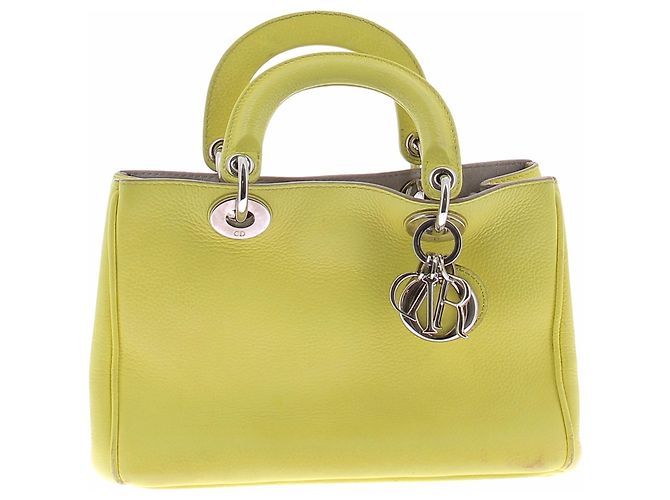 Christian Dior Borsa in pelle Diorissimo Giallo