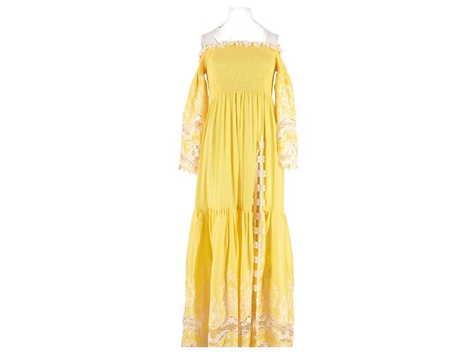 Autre Marque Vestido largo amarillo ANTICA SARTORIA