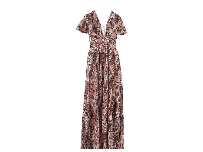 Vestido maxi Melissa Odabash castanho em viscose Marrom