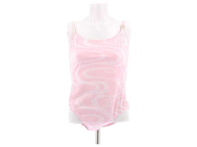 Chanel Costume da bagno rosa intero