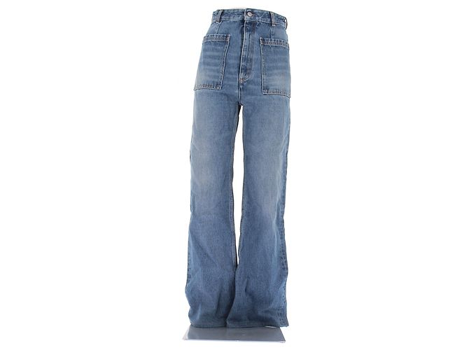 Mm6 Jeans azul com bolsos grandes