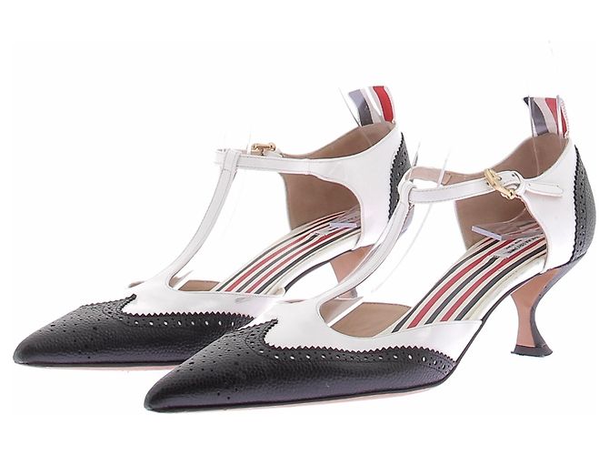 Escarpins Thom Browne en cuir blancs taille 38