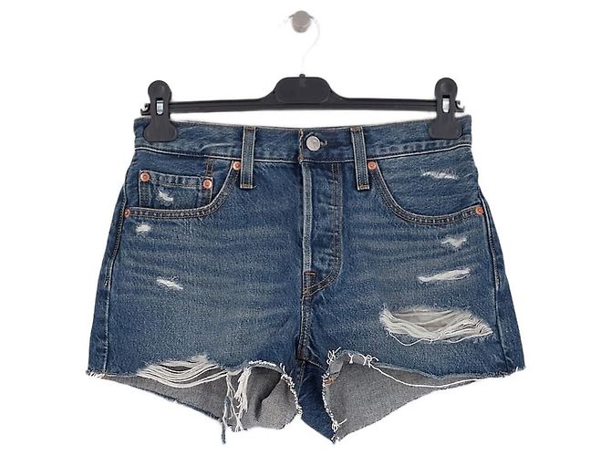 Levi's Blue Cotton Shorts Size 27