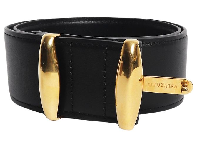 Altuzarra Black leather belt - size XS
