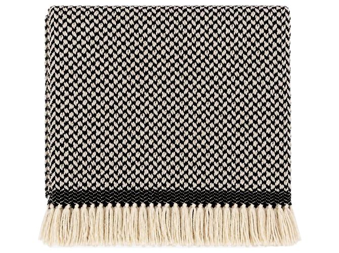 Isabel Marant Etoile Cachecol Alena em espinha de peixe preto e branco