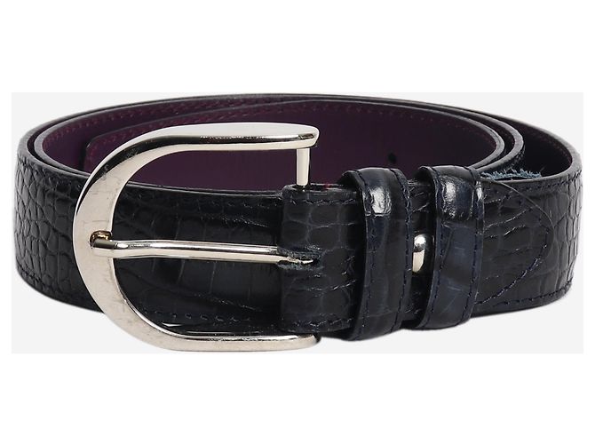 Autre Marque Gürtel in Navy-Leder-Optik (Lurch) Marineblau