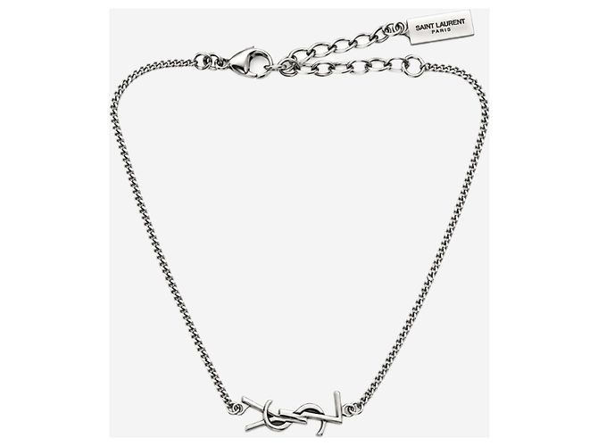Autre Marque YSL Gliederkette Armband Silber Lila
