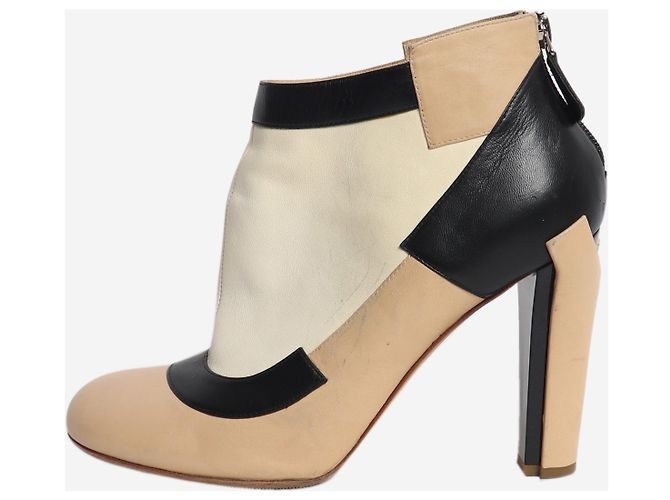 Chanel Multicolour tri-colour ankle boots - size EU 39.5 Multiple colors