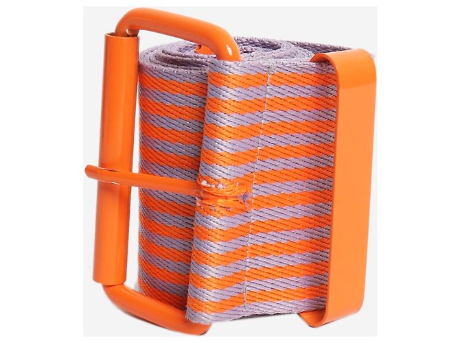 Essentiel Antwerp Cinto riscado Duette laranja e roxo