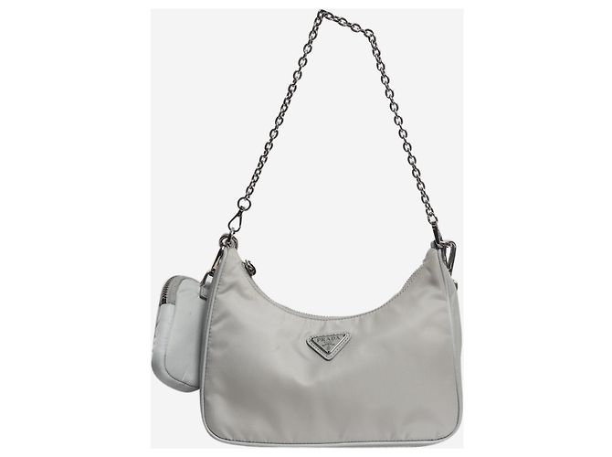 Prada Borsa a tracolla in Re-Nylon grigio