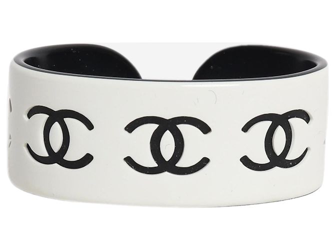 Chanel Bangles CC vintage bianco e nero
