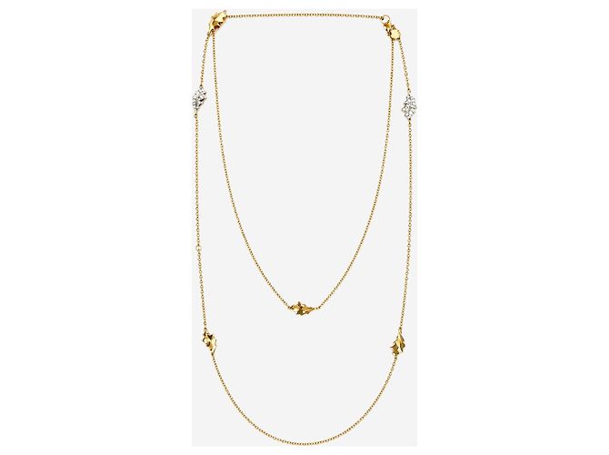 Autre Marque Goldenes Woodland Eichenblatt-Halskette