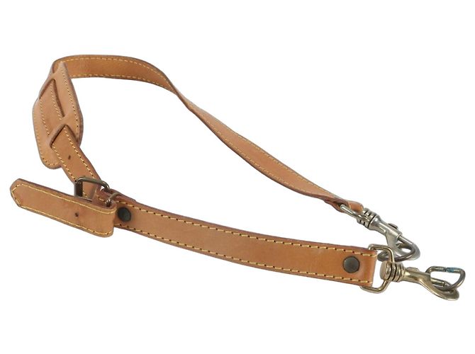 Louis Vuitton Natural Leather Shoulder Strap Brown