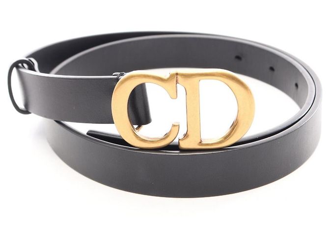 Cinto com fivela logo CD para mulher Christian Dior Preto