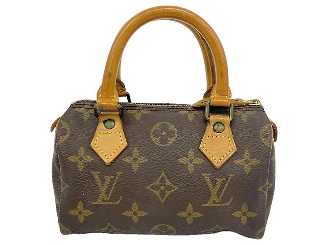 Bolsa de mão Louis Vuitton Monogram Mini Speedy Marrom