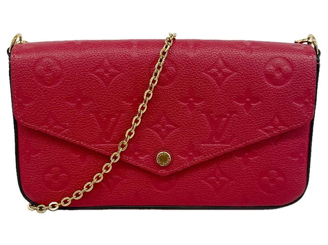 Pochette Félicie Louis Vuitton Monogram Empreinte Pochette Felicie Rosso