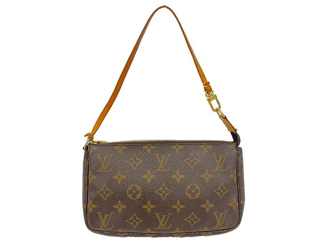 Borsa Louis Vuitton Monogram Pochette Accessoires Marrone