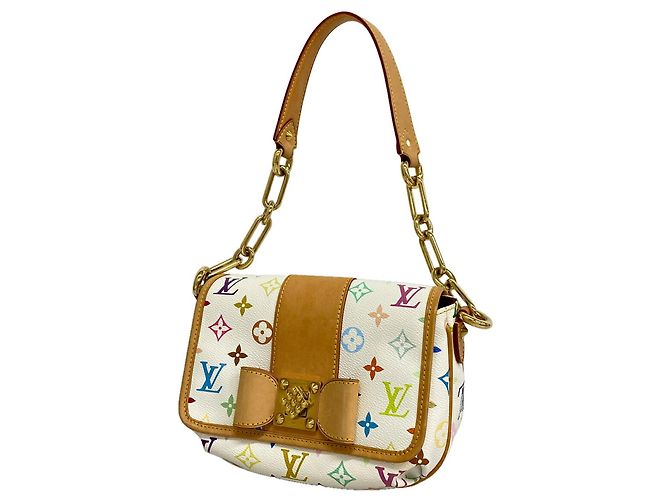 Louis Vuitton Monogram Multicolor Patty Schultertasche Weiß