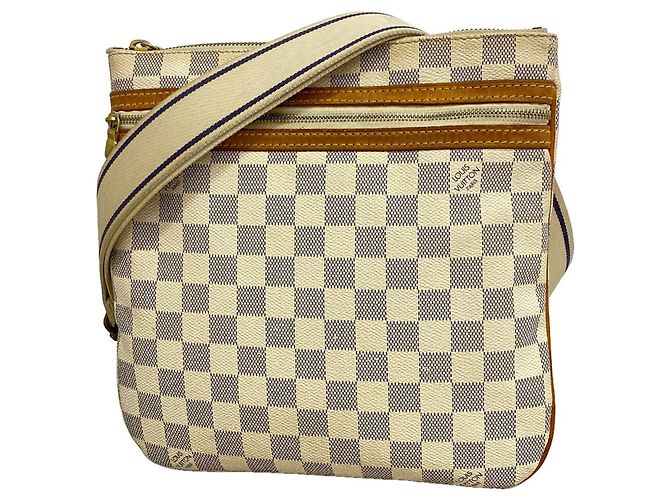Louis Vuitton Damier Azur Pochette Bosphore Shoulder Bag Blanc
