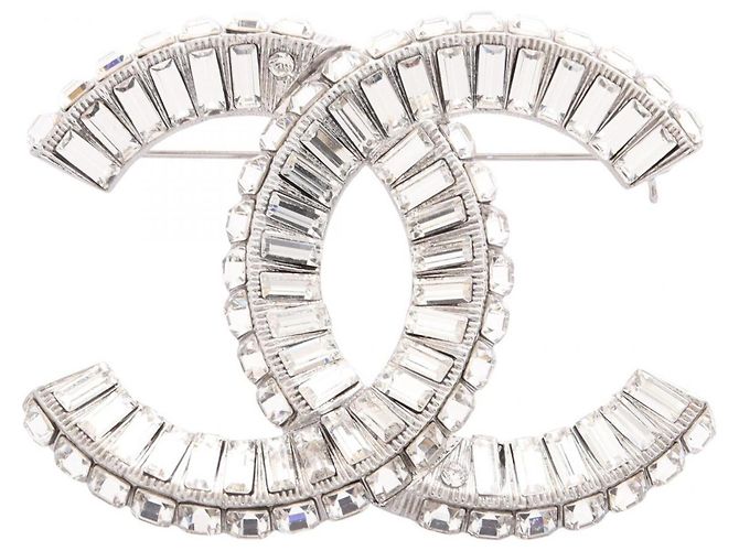 Spilla Chanel C19K Coco Mark Argento