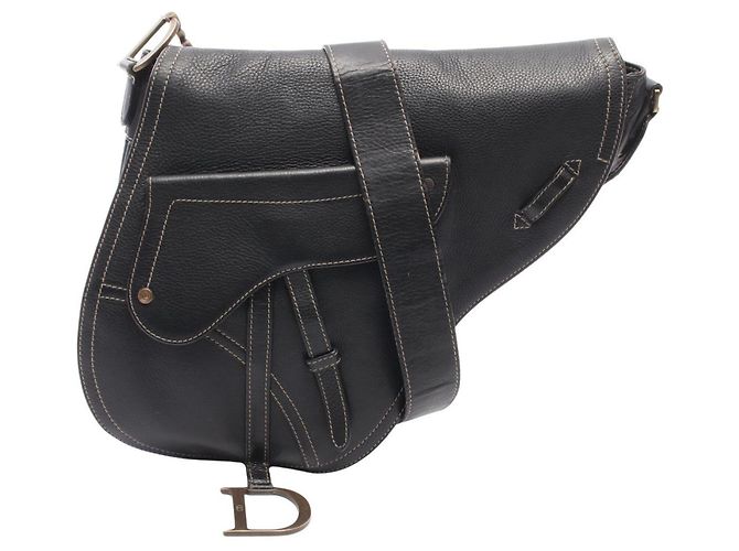 Bolso Saddle Christian Dior Negro