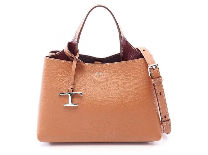 Bolsa de mão 2-Way Tod's T-Timeless Micro Marrom