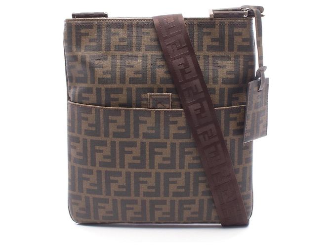Borsa a tracolla Fendi Zucca Marrone Nero