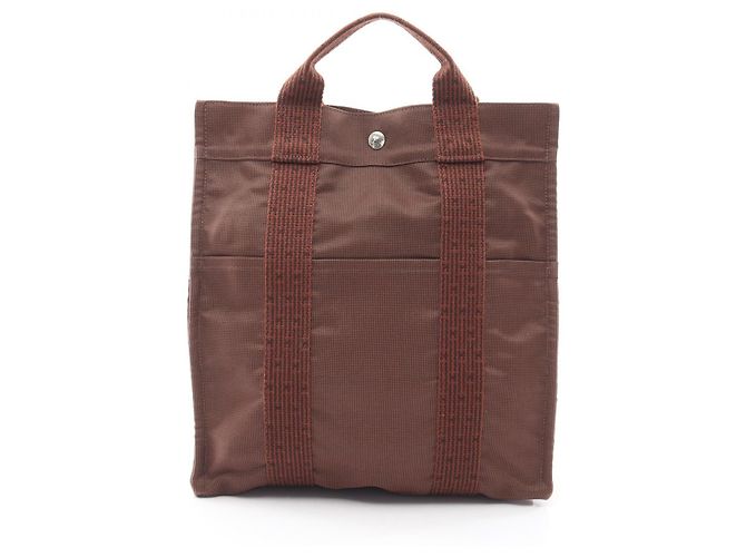 Hermès Sac à dos Hermes Herline Ad MM Canvas Marron