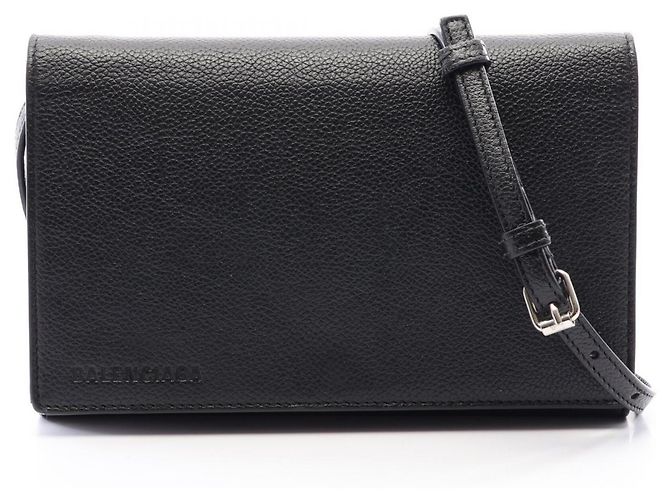 Borsa a tracolla Balenciaga Logo Nero