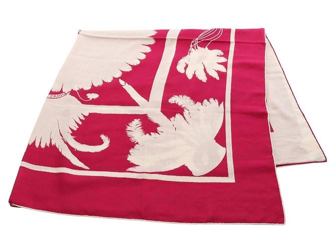 Hermès Lenço Hermes Carre Geant 140 Brazil Tattoo Cru Roxo