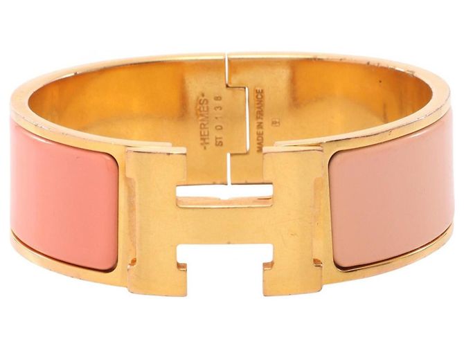 Clic H Hermès Hermes HERMES Clic Clac GM Bangle Accessory Pink Golden