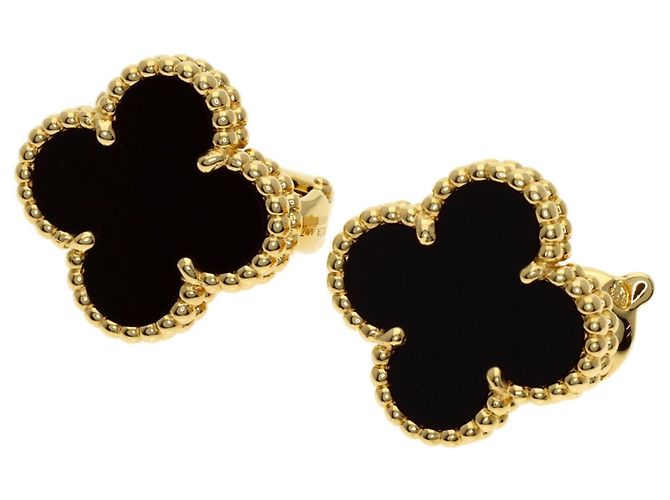 Orecchini Van Cleef & Arpels Vintage Alhambra Onyx