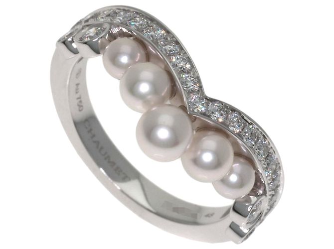 Anillo Chaumet Josephine Aigrette Perla y Diamantes
