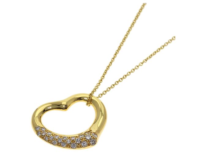 Autre Marque Collana Tiffany & Co. Open Heart Half Pave Diamond