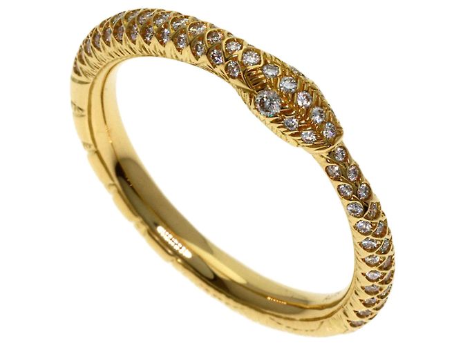 Gucci Ouroboros Half Diamond Ring