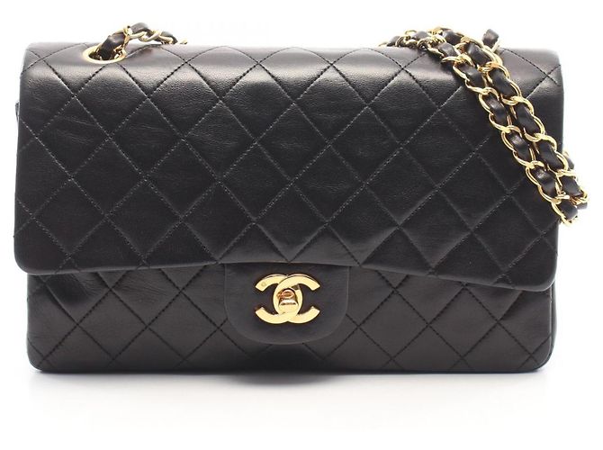 Timeless Borsa a tracolla Chanel Matelassé Double Flap Nero