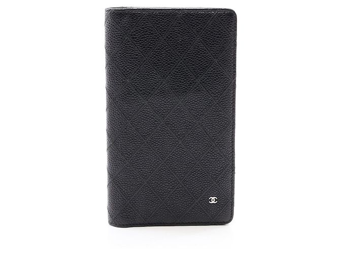 Portafoglio lungo bi-fold Chanel Matelassé Nero