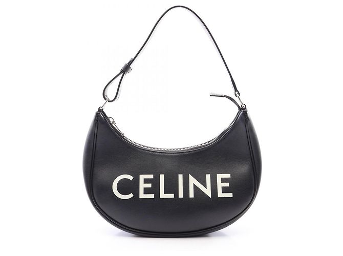 Céline Celine AVA Medium Handbag in Black Leather