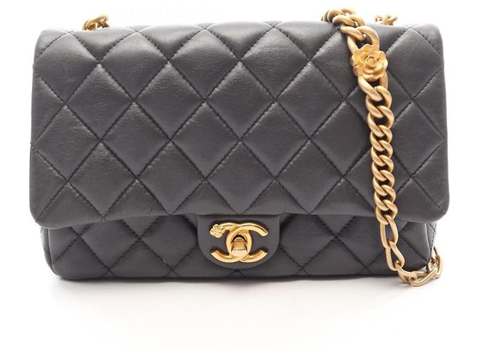Sac à épaule Chanel Matelassé Single Flap Marron