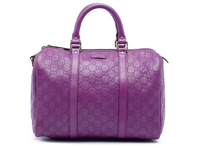 Bolsa Boston Gucci Joy Medium Guccissima Roxa Roxo