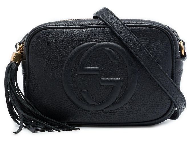 Borsa a tracolla Soho Disco Gucci in pelle nera Nero