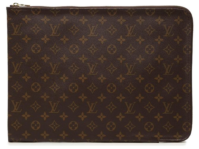 Louis Vuitton Brown Monogram Poche Documents Portfolio Braun