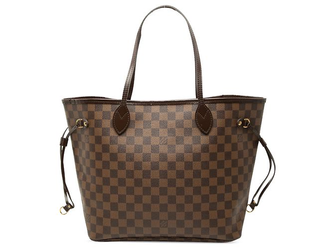 Louis Vuitton Brown Damier Ebene Neverfull MM Marrom