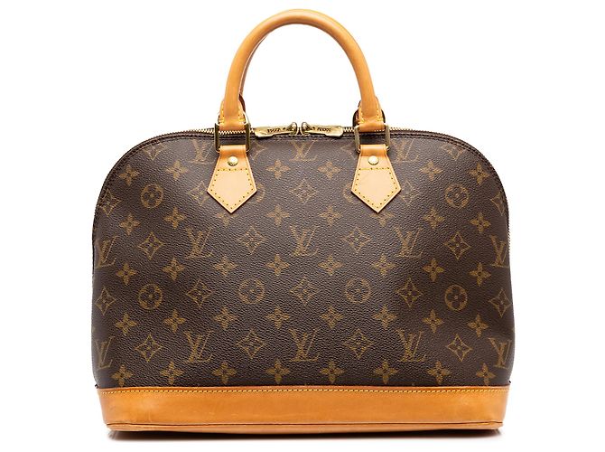 Louis Vuitton Brown Monogram Alma PM Castaño