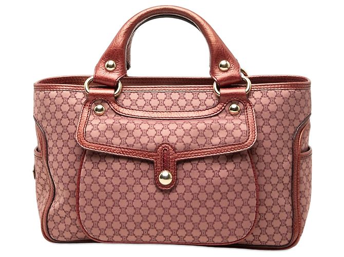 Céline Borsa a mano Celine Boogie in tela Macadam rosa
