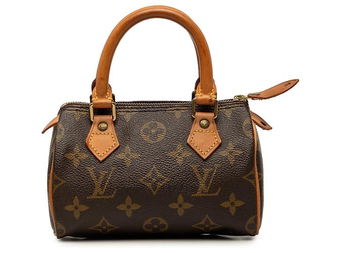Louis Vuitton Brown Monogram Mini Speedy HL Marrone