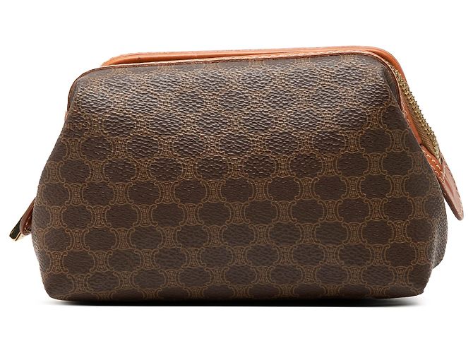 16 Céline Celine Macadam beschichtetes Canvas Täschchen braun