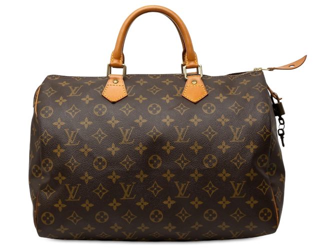 Louis Vuitton Brown Monogram Speedy 35 Marrom