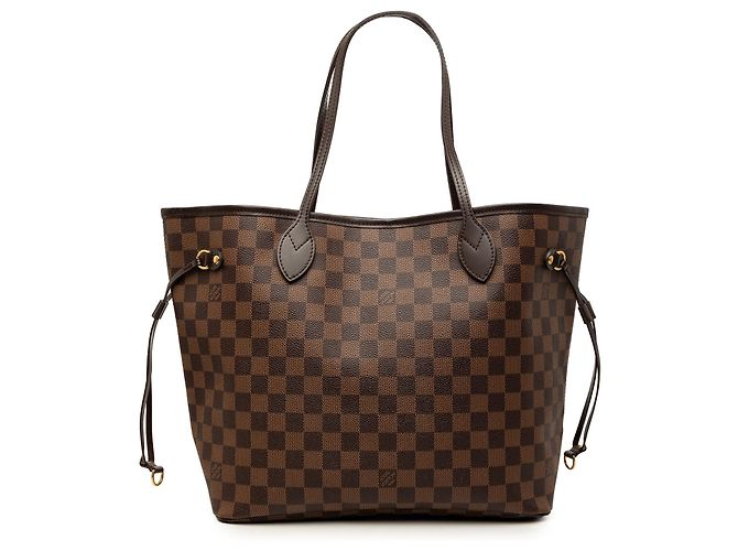 Louis Vuitton Brown Damier Ebene Neverfull MM Marrom